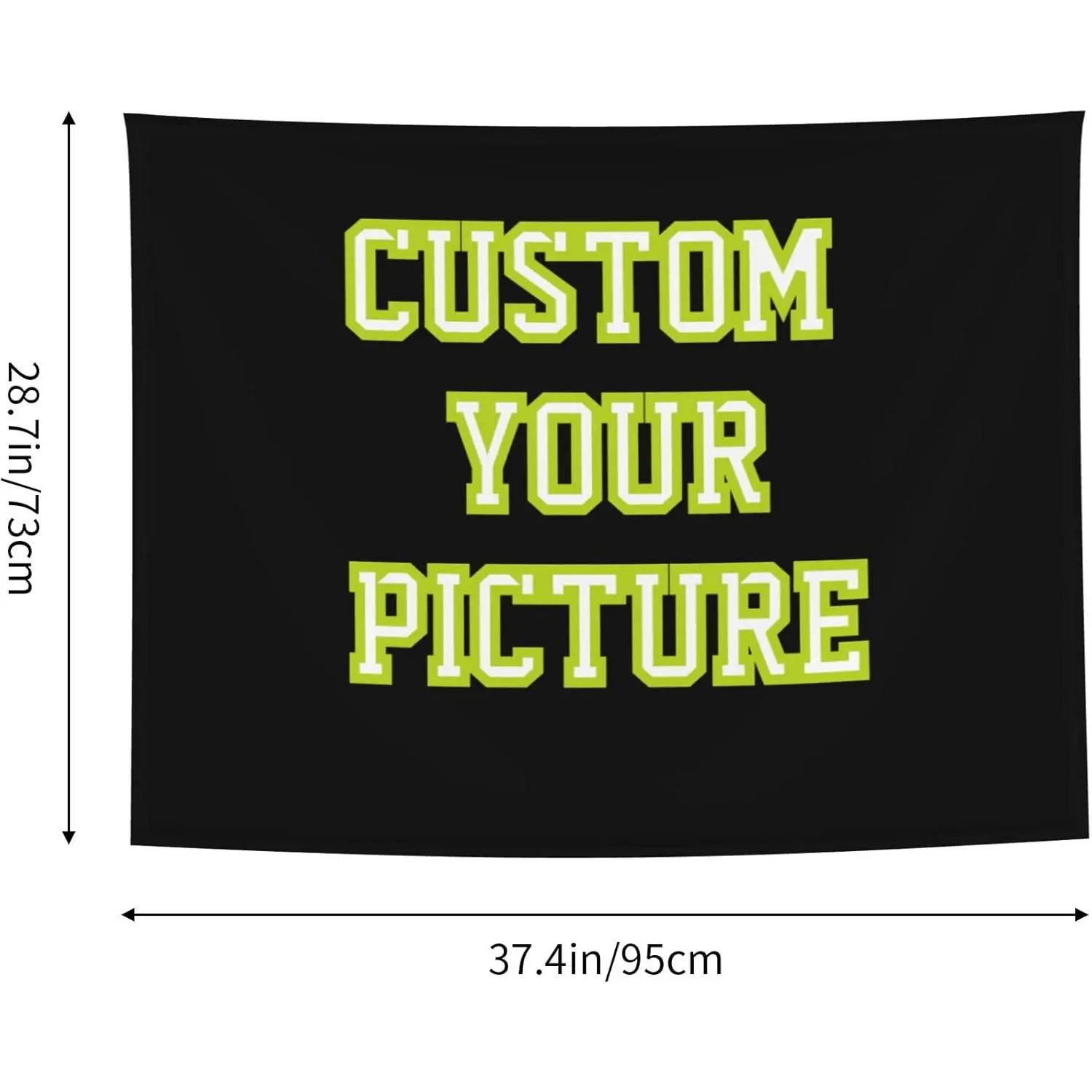 Horizontal Custom Tapestry, Upload Your Own Images, Custom Banners and Signs for Bedroom Decor summerwins