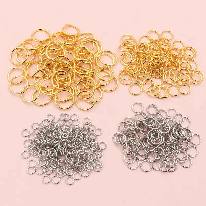 200pcs 3-10mm Jump Rings Stainless Steel Gold Color Split Open Rings DIY Jewelry Making Accessories Findings Necklace Earrings