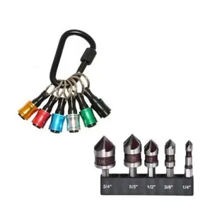 Aluminum Alloy Colorful Keychain Connecting Rod, Quick Hole Saw Guide Drill for Woodworking, Centering Drill for Wooden Materials