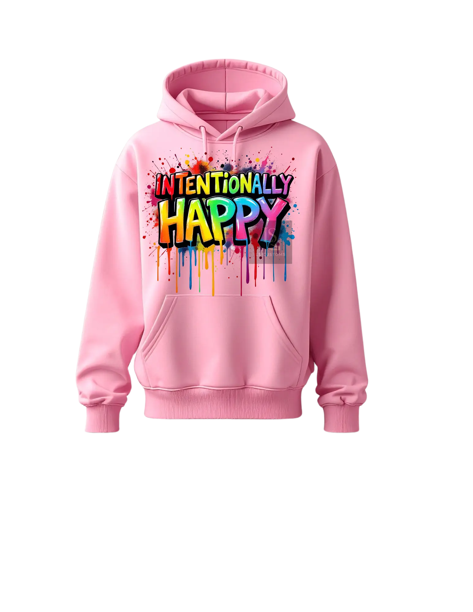 Intentionally Happy DTF Print Custom Neon