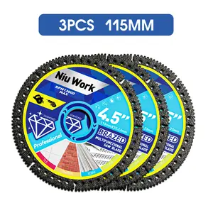 【Summervibes】 NiuWork 3PCS Diamond Blades 4.5" Diamond Tile Cutting Blades -Ultra-Thin Dry Cutting Disc,Purpose Saw Blades,Heavy Duty Angle Grinder Discs for Cutting Marble/Quartz/Stone/Tile/Metal/Plastic