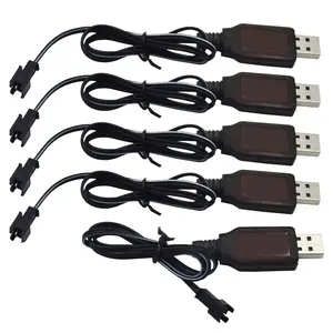 5 Pack USB Power Charger Cable, 3.7v 500ma Output, Nicd Nimh Battery Pack, USB Charging Cable, Sm 2p Plug for RC Excavator RC Cars, RC Models