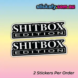 SHITBOX EDITION Sticker - Vinyl Sticker | Aussie Funny Meme Bogan Boat Car Window Bumper Decal