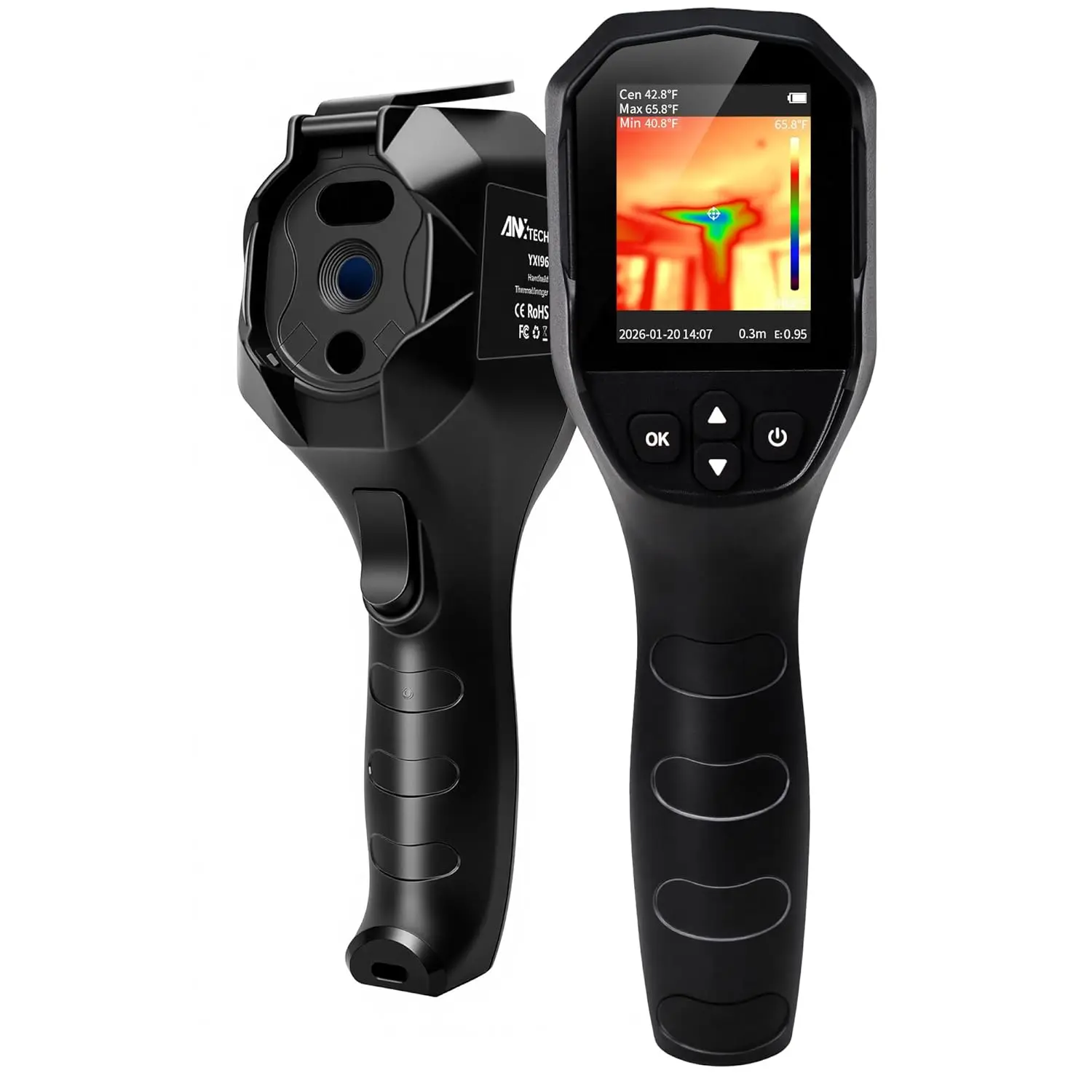 Handheld Infrared Thermal Camera - 240×240 TISR, Home Inspection Tool with Extended Battery Runtime, High Frame Rate for HVAC, Electrical Testing