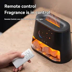 260ML Ultrasonic Essential Oil Diffuser & Himalayan Salt Lamp, Cold Mist Humidifier Aromatherapy, Timer, 8 Color Light, Automatic Shutdown, Multifunctional, Ambient Enhancement, USB Powered Humidifier