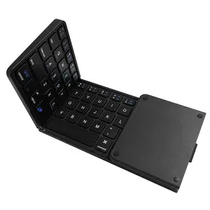 Three-Folding Bluetooth Keyboard with Numeric Touchpad, Wireless Compact Portable External Keypad for Tablet Phone Laptop, Smart Tech Gadget Gift for Adults Friends