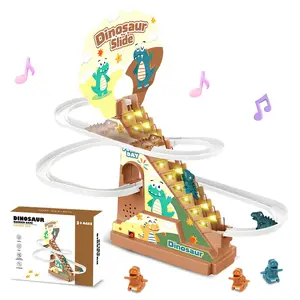 Dinosaur climbing slide musical toys, electric dinosaur climbing stairs toys, dinosaur climbing slide toys, gifts for children, boys and girls over 3 years old.