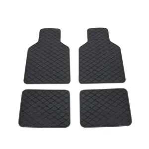 4-Piece Universal Faux Leather Car Floor Mat Set, Waterproof, Stain-Proof, Durable, Full-Coverage Front & Back All-Weather Protection, Tool-Free Vehicle Interior Liners, Universal Fit for Most Cars/SUVs/Trucks