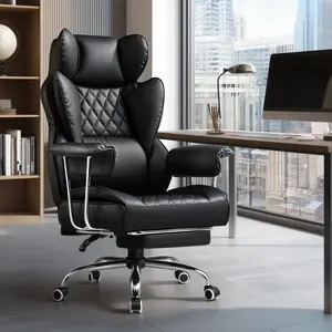 GTPLAYER Adjustable Ergonomic Big and Tall Office Chair - Pocket Spring Support, Outward Fixed Soft Armrests, Footrest, Wide Comfortable Desk Computer Chair [2026 Promotion], Adjustable Ergonomic Chair, Oversized