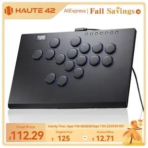 Haute42 Aluminium Alloy joystick Arcade Hitbox Leverless Controller Controle Arcade For PC/ Ps4 / ps5/Steam Fightstick Hitbox