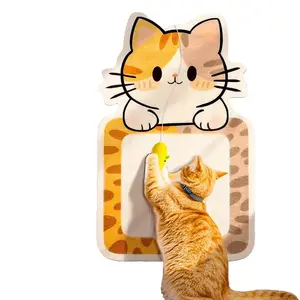 Wall-Mounted Scratch Pad for Cats - Splinter-Free, Adhesive Sofa Protector with Scratching Toy