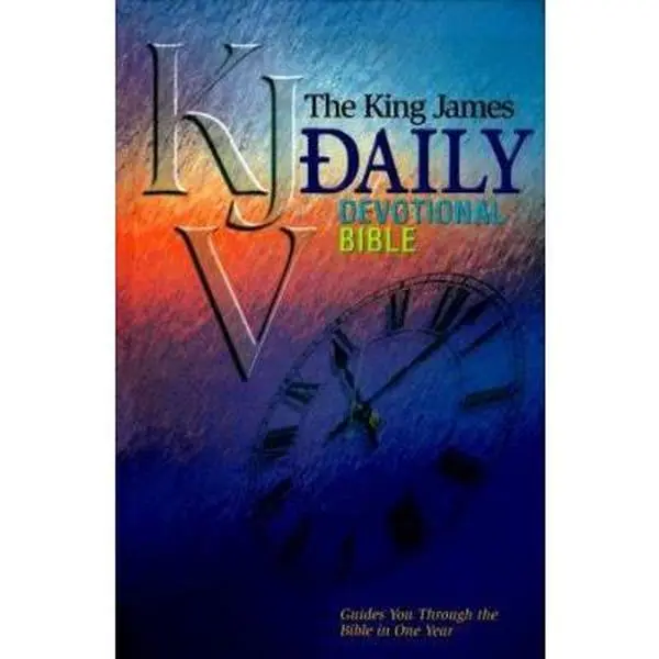 USED The King James Daily Devotional Bible - World-Bible-Publishing (Hardcover) with Old Testament, New Testament, Christian Daily Inspiration & Prayer Suggestions
