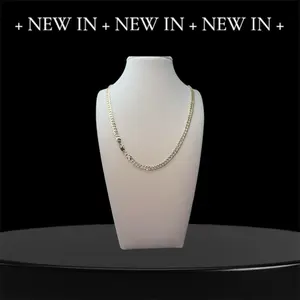 Gold Plated Cuban Link Chain Necklace - 4mm, 24in Long Length, Diamond Cut, Classic Elegant Minimalist Gold Details Chain Jewelry for Men, Gold Details Necklaces