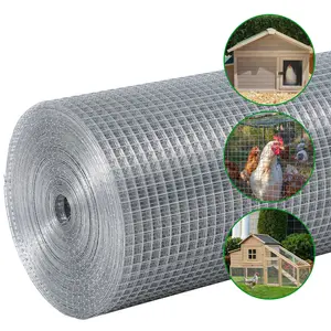 1/2 Inch Galvanized Hardware Cloth 24 x 50 Ft Welded Wire Fence Roll for Chicken Coop Rabbit & Gopher Protection Garden Mesh Fencing Applications