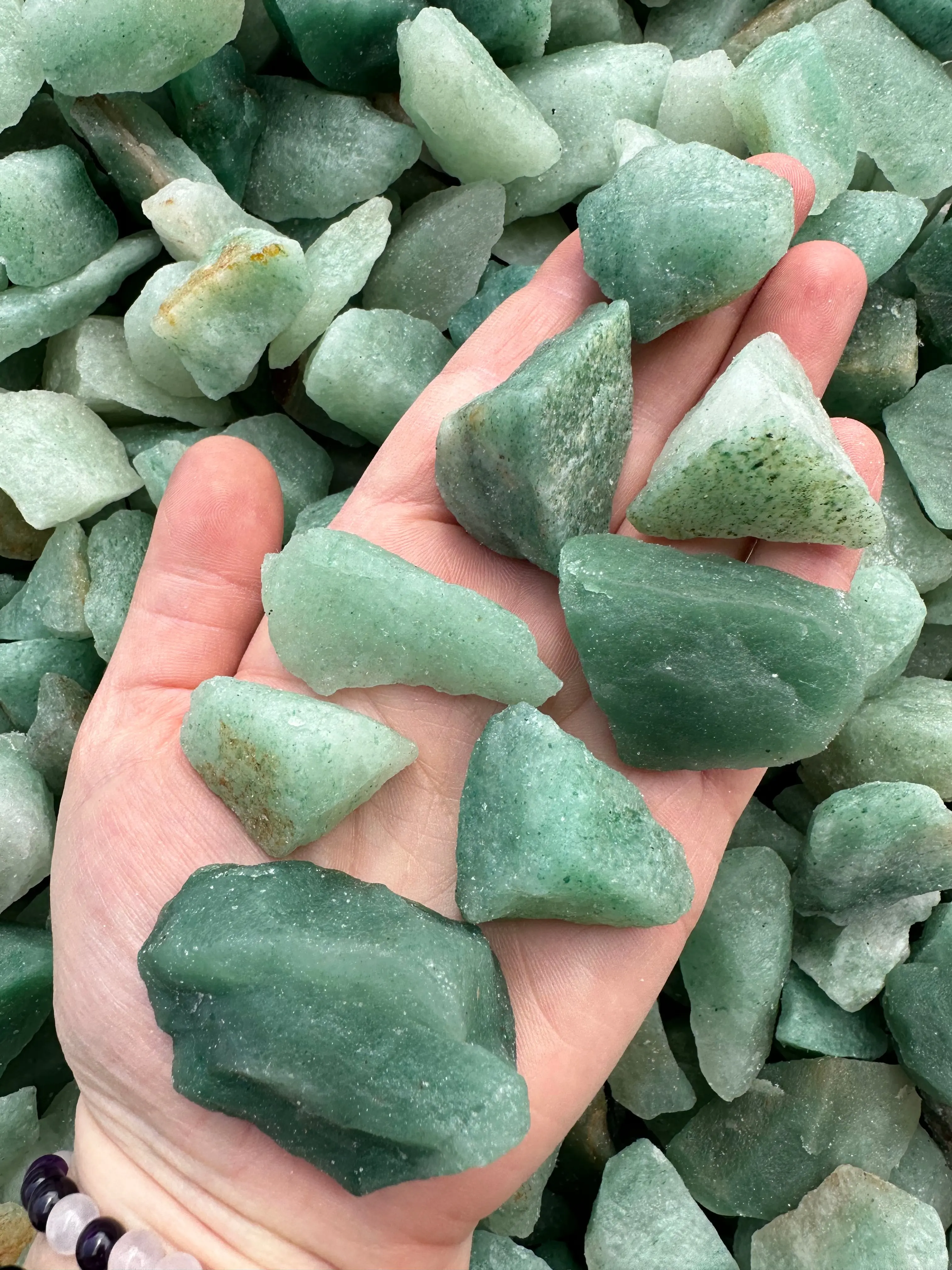 New Moon Beginnings Raw Green Aventurine Crystal - Natural Green Color, Natural Mineral