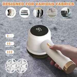 Rechargeable Fabric Shaver Electric Lint Remover with LEDDisplay and Large Capacity Container 3, Settings ControlShaver Easy-to-Grip Handle High-End Color Matching,Efficient Sweater and Lint Shaver for Clothes