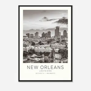New Orleans Louisiana Photo Travel Poster New Orleans Travel Print Minimalist Travel Print Ds2