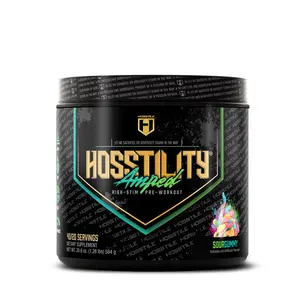 HOSSTILE Hosstility Amped High-Stim Pre-Workout - 40 Servings, Extreme Energy & Focus Supplement for Intense Training & Fitness Workouts