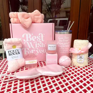 Birthday Gift Box for Women, 1 Set Unique Spa Gift Basket Set, Birthday Gifts for Women, Mom, Friends Female, Sister, Her, Girlfriend, Wife, Teacher, Nurse, Mothers Day Gift Basket