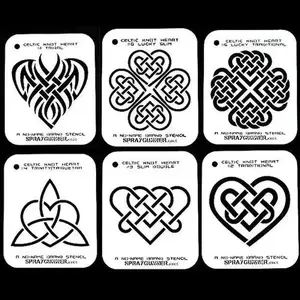 Celtic Heart Stencil for airbrushing by NO-NAME Brand - (Large)