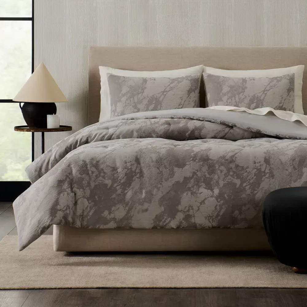 Jeremiah Brent Home 3pc Full/Queen Marble Texture Jacquard Comforter Set