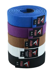 FADI SPORTS Durable BJJ Cotton Belt with Ranking Stripe for Unisex Adults Exceptional Grip Comfortable Support Ideal for Intense Training Sessions