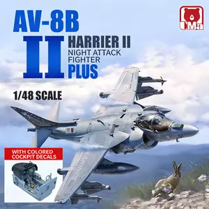 Uma Assembly Aircraft D1001 1/48 Us AV-8b Harrier Ii Plus Attack Jet Military Model Kit, Fast Shipping, Free Return