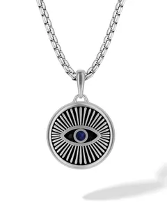 RTZN Evil Eye Pendant Necklace For Men 