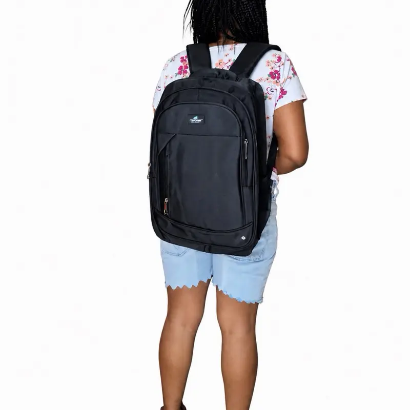 TravelPro Business Laptop Backpack - Large-Capacity Black Bag for Work, Travel