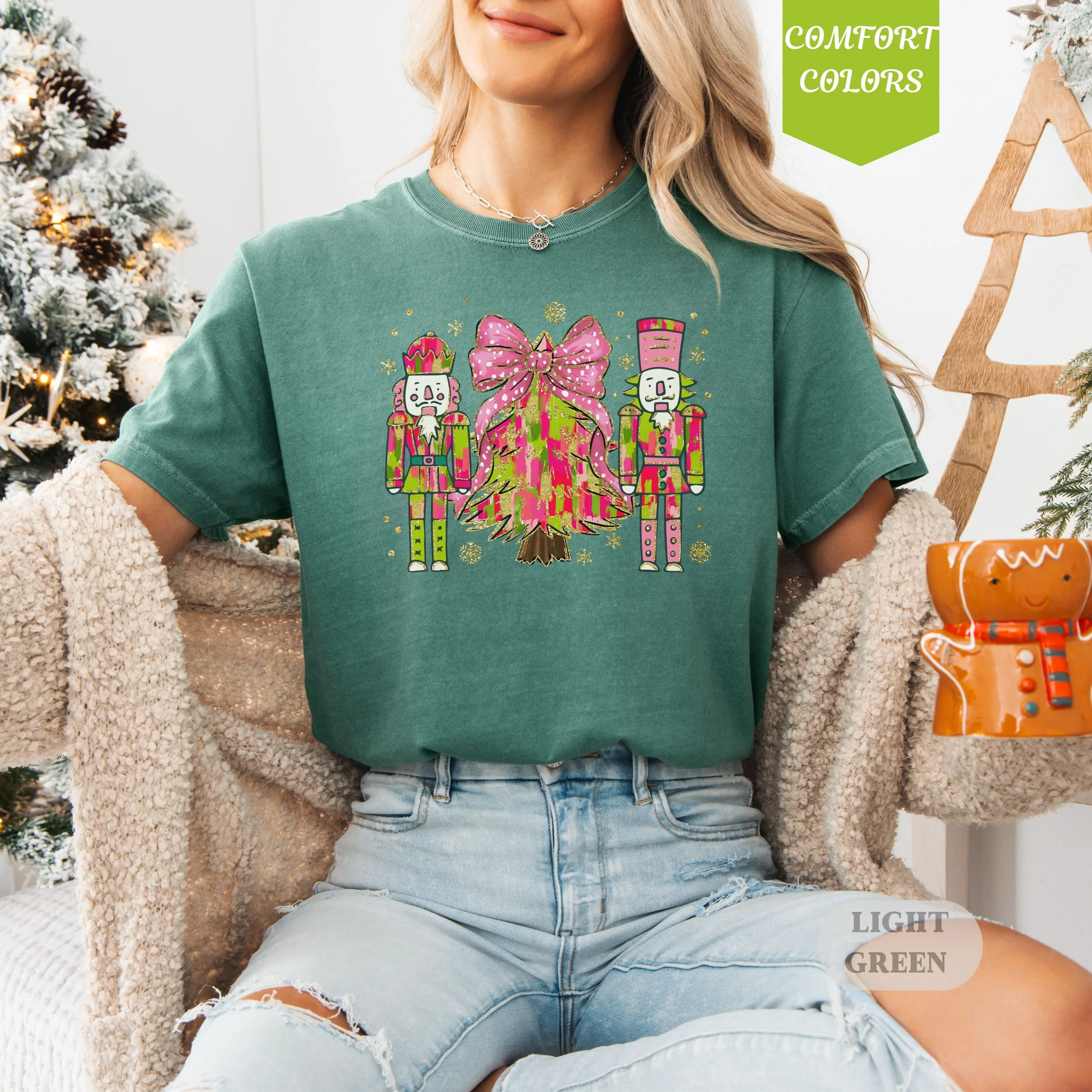 Cute Nutcracker Christmas T-Shirt & Sweatshirt, Festive Holiday Tee, Nutcracker Ballet Apparel, Christmas Gift for Women, Holiday Season Clothing