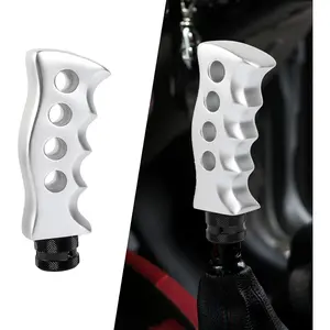 1 Pack Manual Car Gear Shift Knob with Adapter, Waterproof Durable Metal Vehicle Transmission Spanner with Screws, Universal Automotive Shifter