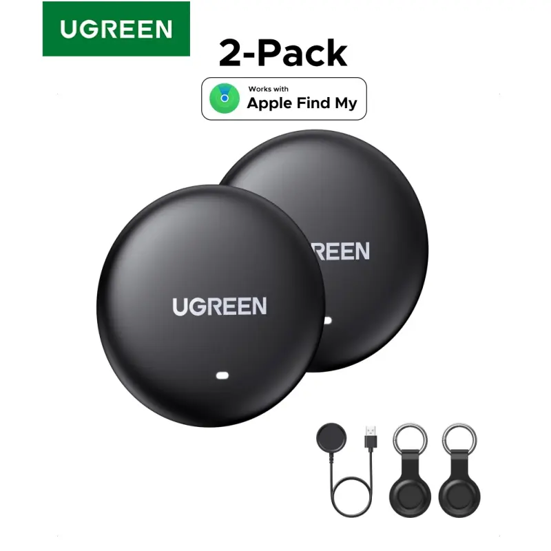 UGREEN Finder Mini2 FineTrack Smart Bluetooth Tracker Tag, 1pc Rechargeable Air Tag with Find My Sync (iOS Only), for Luggage & Wallets Tracking, (Ios Only) 1Pc, Findmy Sync