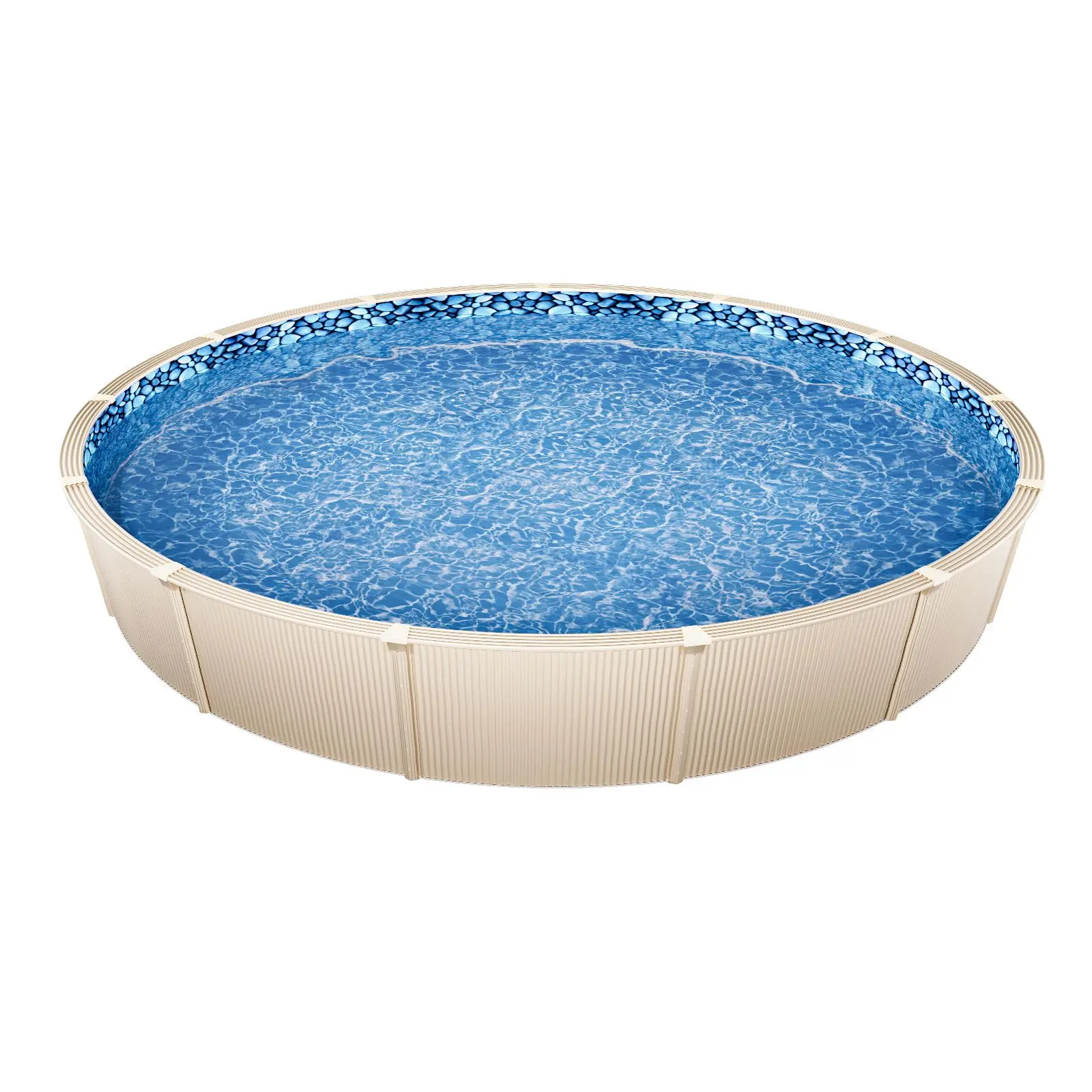 VEVOR 24ft Round Overlap Portable Pool Liner - 54in Wall Height, Waterproof Pool Accessories, Weather Resistant, Sunshade & Covers Compatible for Outdoor Home Garden Summer Use, 24Ft Pool