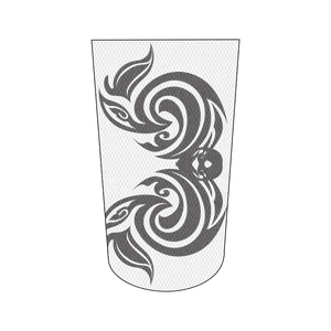 Amputee Sock "Tribal Tattoo V2", Prosthetic Limb Sock, 3ply Stump Sock