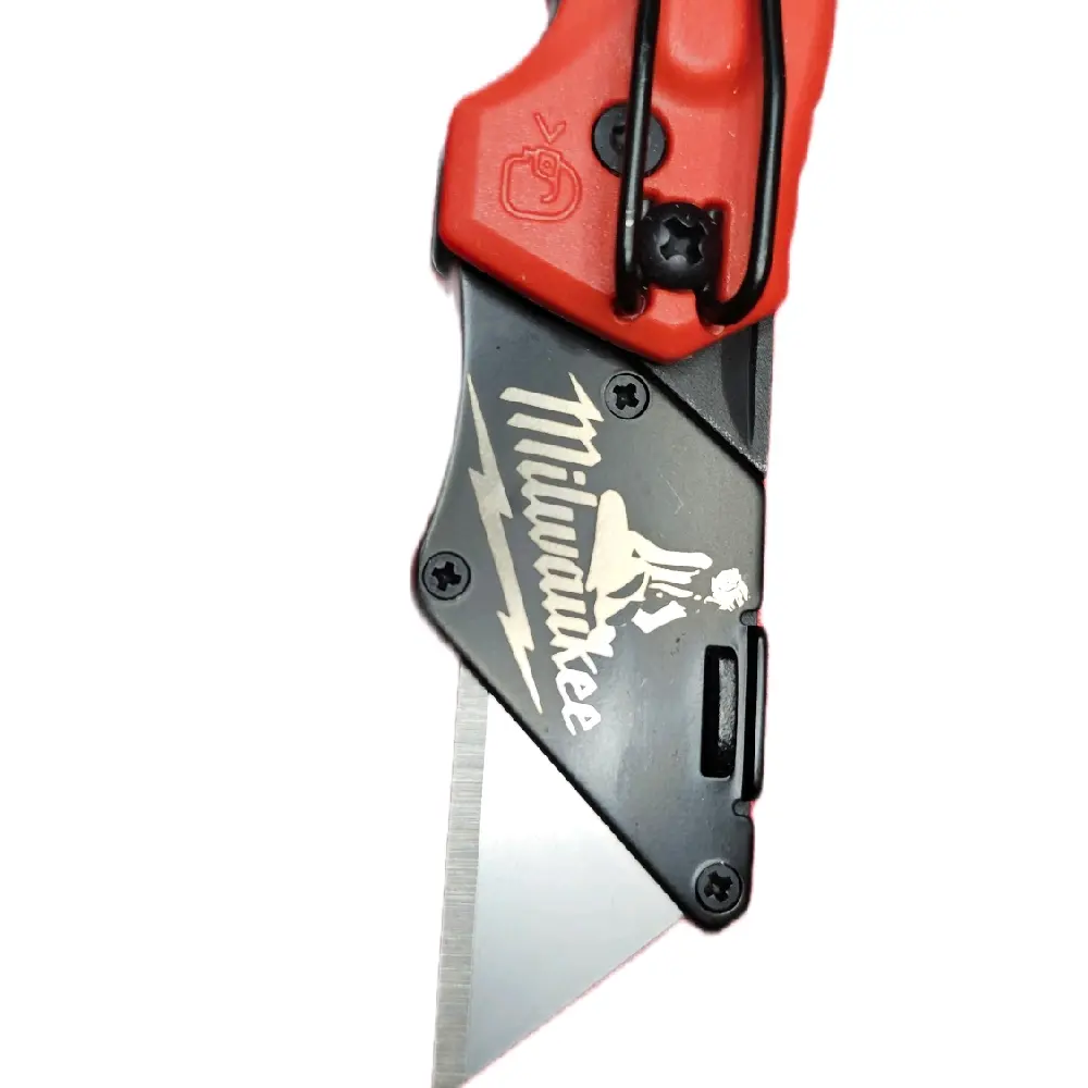 Milwaukee 1500 Compact Hand Knife with Custom Laser-Engraved Milwaukee Sitting Booty Girl Design