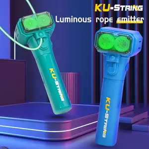 Luminous Rope Launcher in the Dark, Electric Rope Loop Parent Child Interactive Game, Safe, Fun, Interactive Handheld Novel Rope Toy, Ideal Halloween and Christmas Gift - Durable Rope, Sturdy Structure, Easy to Use and Carry