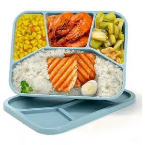 Bento Box, 4 Compartment LeakProof Lunch Container, 42 OZ Unbreakable Meal Prep  Storage Container, -Grade Divided Lunch Box for Adult , , Oven Dishwasher Safe