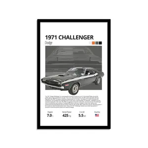 1971 Dodge Challenger Silk Stylish , Vintage Automotive Decor, Car Enthusiast Wall Art, Gift for Him, Unique Home Decoration Poster