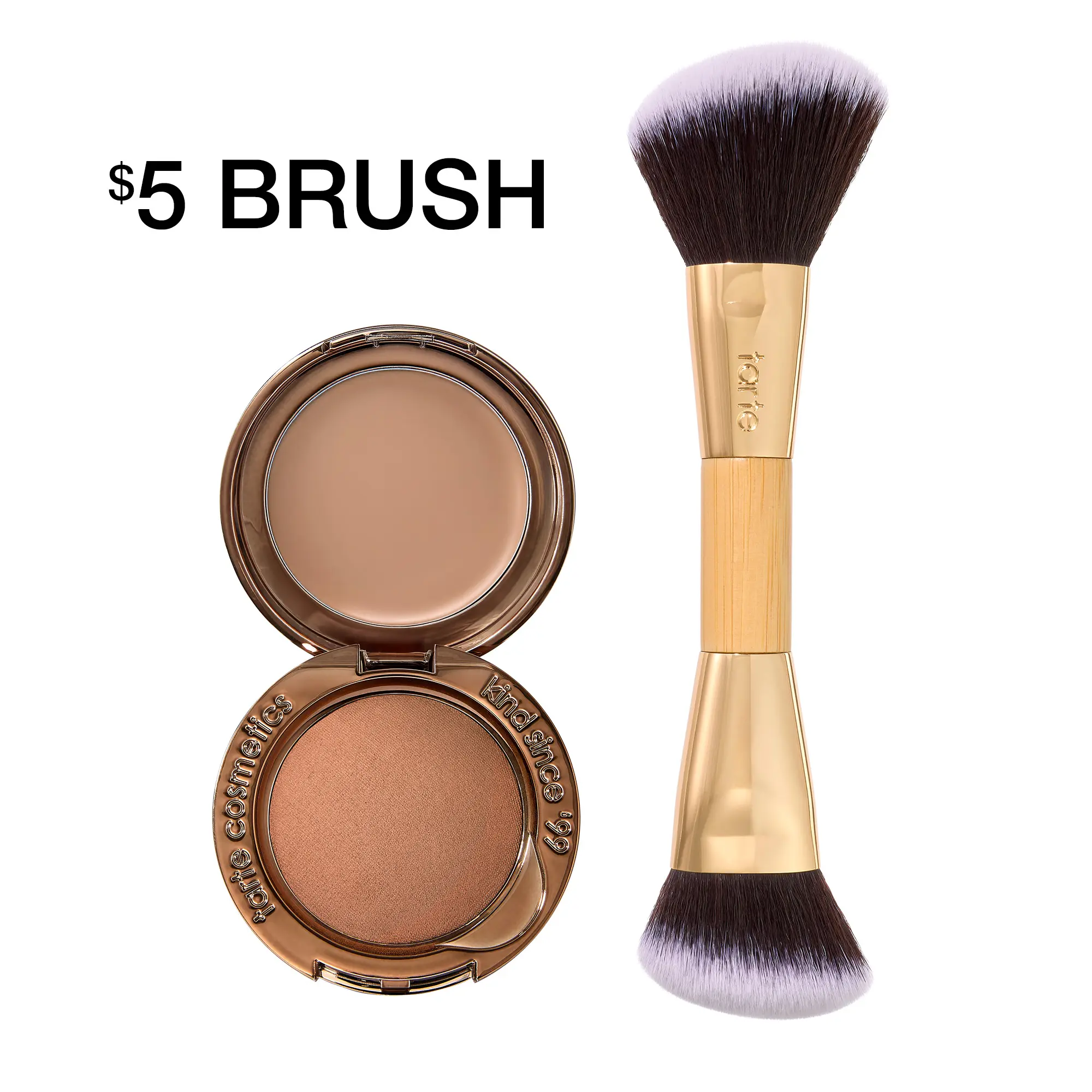 tarte macaron sculpt & bronze duo + brush - 2-in-1 cream + baked powder bronzer & brush tarte macaron sculpt & bronze duo + brush - 2-in-1 cream + baked powder bronzer & brush