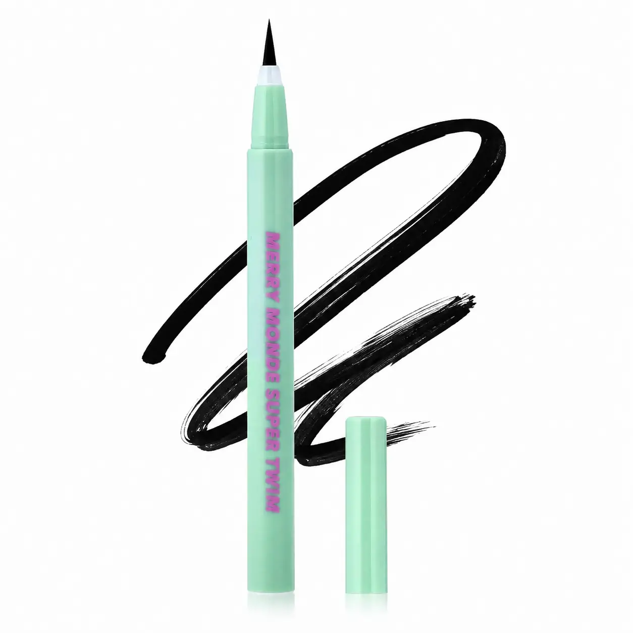 Waterproof Fox Eye Eyeliner Pen - SmudgeProof Longwear Precision Tip for Sharp Wings Bigger Looking Eyes Clean Girl Makeup & AllDay Wear