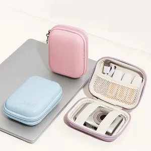PU Leather Hard Shell Digital Camera Case Small Travel Cameras Storage Holder for Accessories SD Card