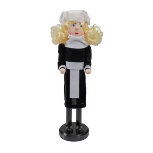Northlight pilgrim woman wooden nutcracker