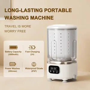 All-in-One Portable Washer for Underwear & Socks 3-in-1Wash-Rinse-Dehydrate USB-C Fast Charging Lightweightfor Camping RV Dorm Essentials Multifunction WashingMachine Rechargeable Dryer Household Appliances SmartWashing Machine Foldable Washer