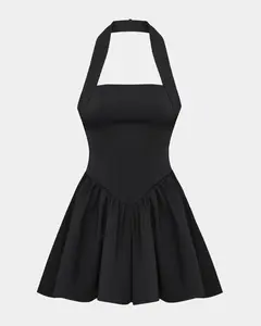 The Contour Halter Mini Dress