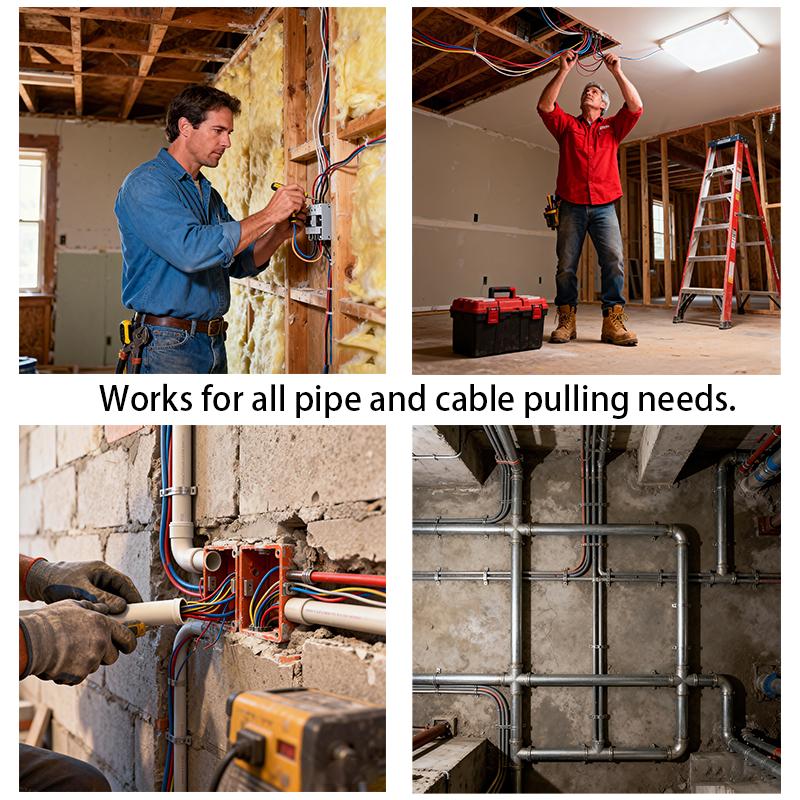 Efficient Cable Pulling Tool for Drill – Heavy-Duty Wire Puller for Conduit, 8mm Capacity Cable Feeding Tool for Electricians, Smooth Wiring Through Pipes & Tight Spaces#Summervibes Efficient Cable Pulling Tool for Drill – Heavy-Duty Wire Puller for Conduit, 8mm Capacity Cable Feeding Tool for Electricians, Smooth Wiring Through Pipes & Tight Spaces#Summervibes