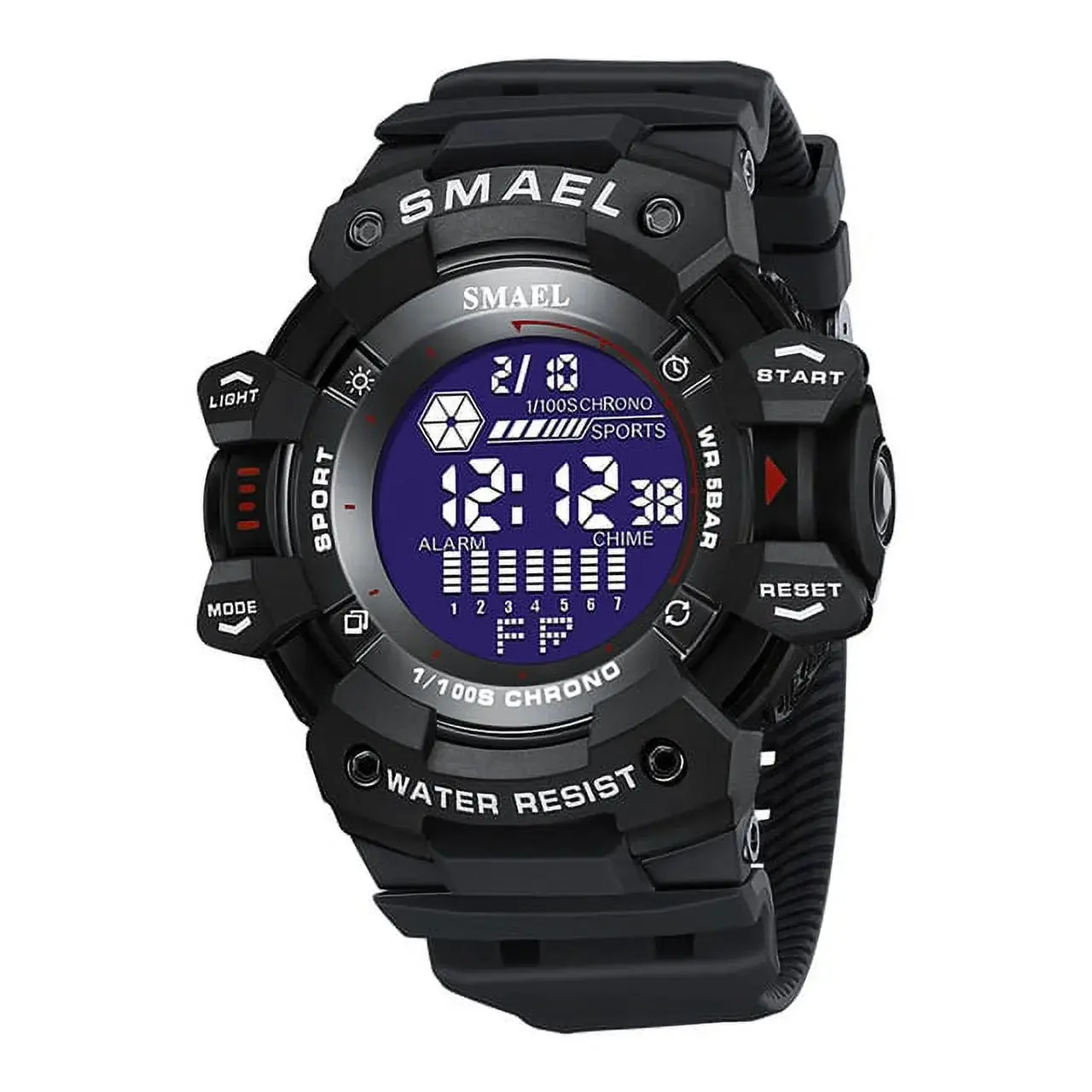 SMAEL 8050 Men's Large Dial Digital Watch, featuring a sport style, luminous display, and 50M water resistance
