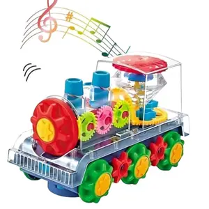 Interactive Magic Train Toy with Lights Music and 360 Degree Movement, Perfect Christmas Gift for Kids Aged 3-6 Years Old
