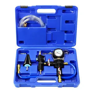 JIFETOR Cooling System Vacuum Purge Radiator Coolant Refill Tool Kit, Universal Automotive Water Tank Pneumatic Vacuum Antifreeze Change Filler Set, with Adapter Case Hose for Car Van SUV Truck