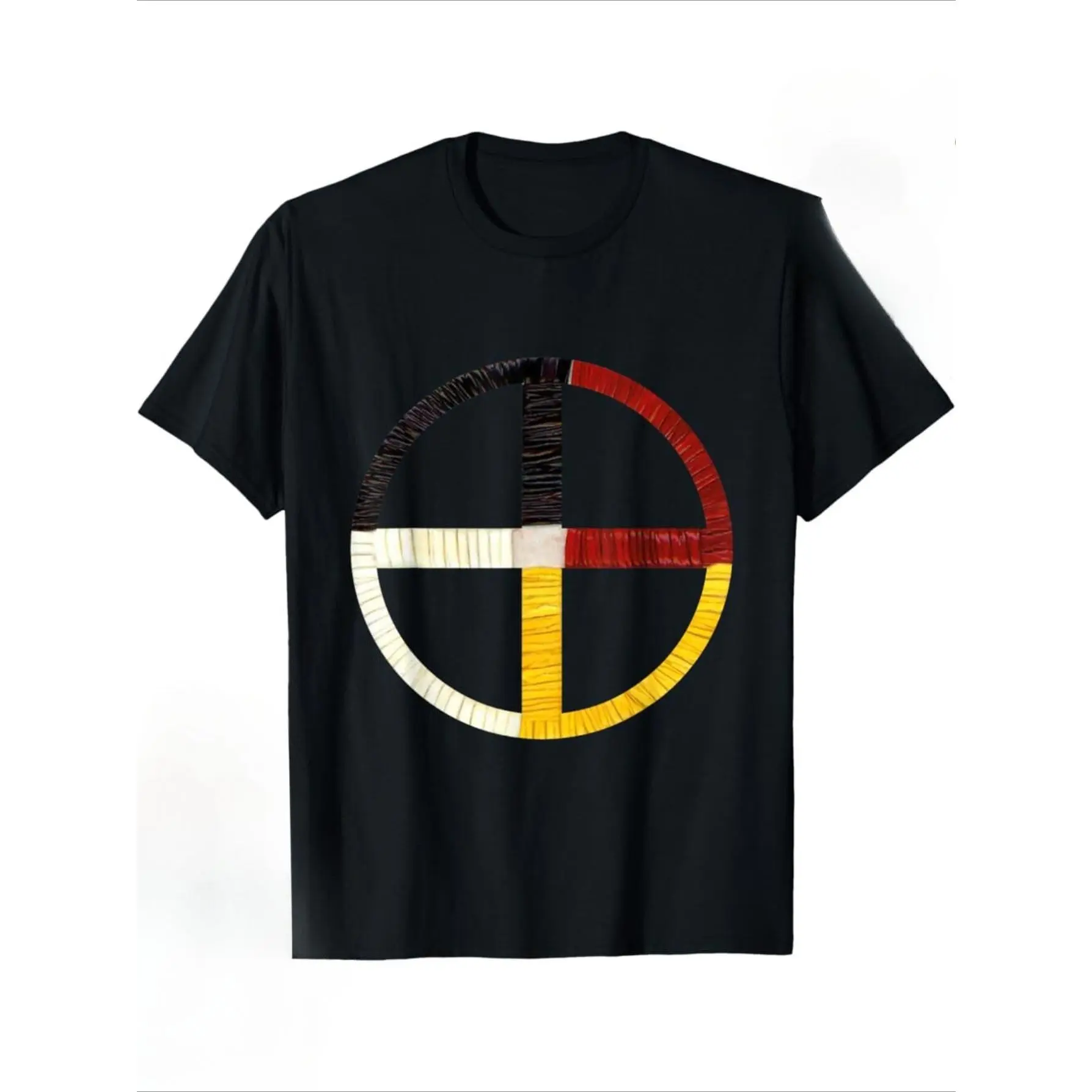 Native American Indian Medicine Wheel T-Shirt, Uni unisex soft cotton short sleeve t shirt, vintage graphic casual tee for men women teens, perfect birthday holiday gift for camping travel gym daily street casual wear
