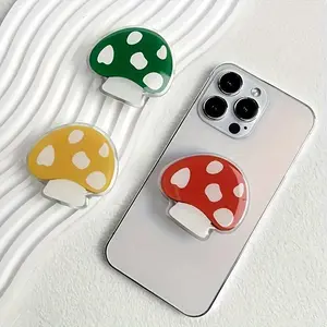 Cute Mushroom Folding Expandable Mobile Phone Grip Holder Socket Pocket Support for iPhone Finger Ring Griptok Expanding Stand